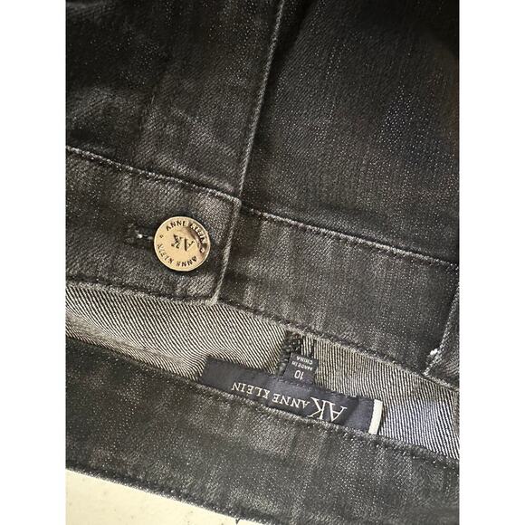 Anne Klein Black Straight-Leg Jeans - Size 10 - Picture 3 of 4